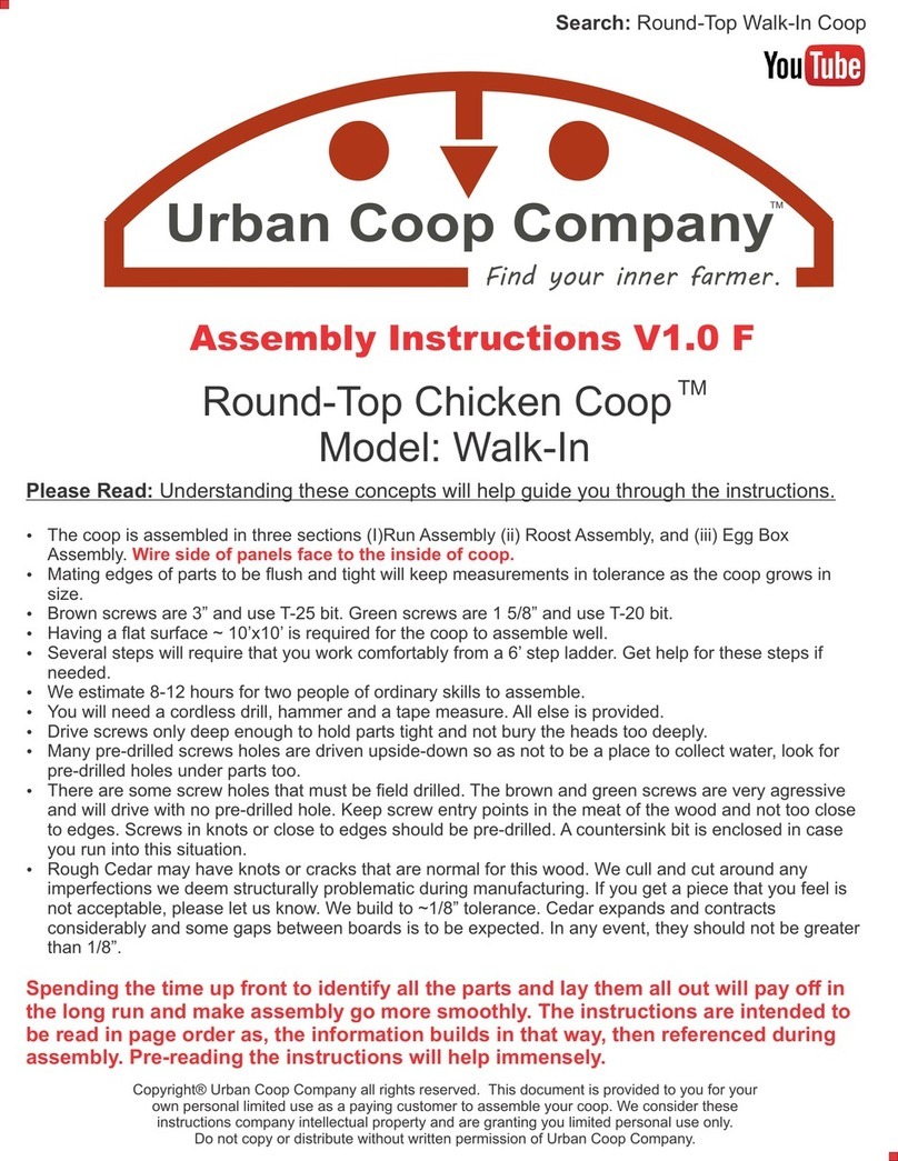 Urban Coop Company Round-Top Walk-In Assembly instructions