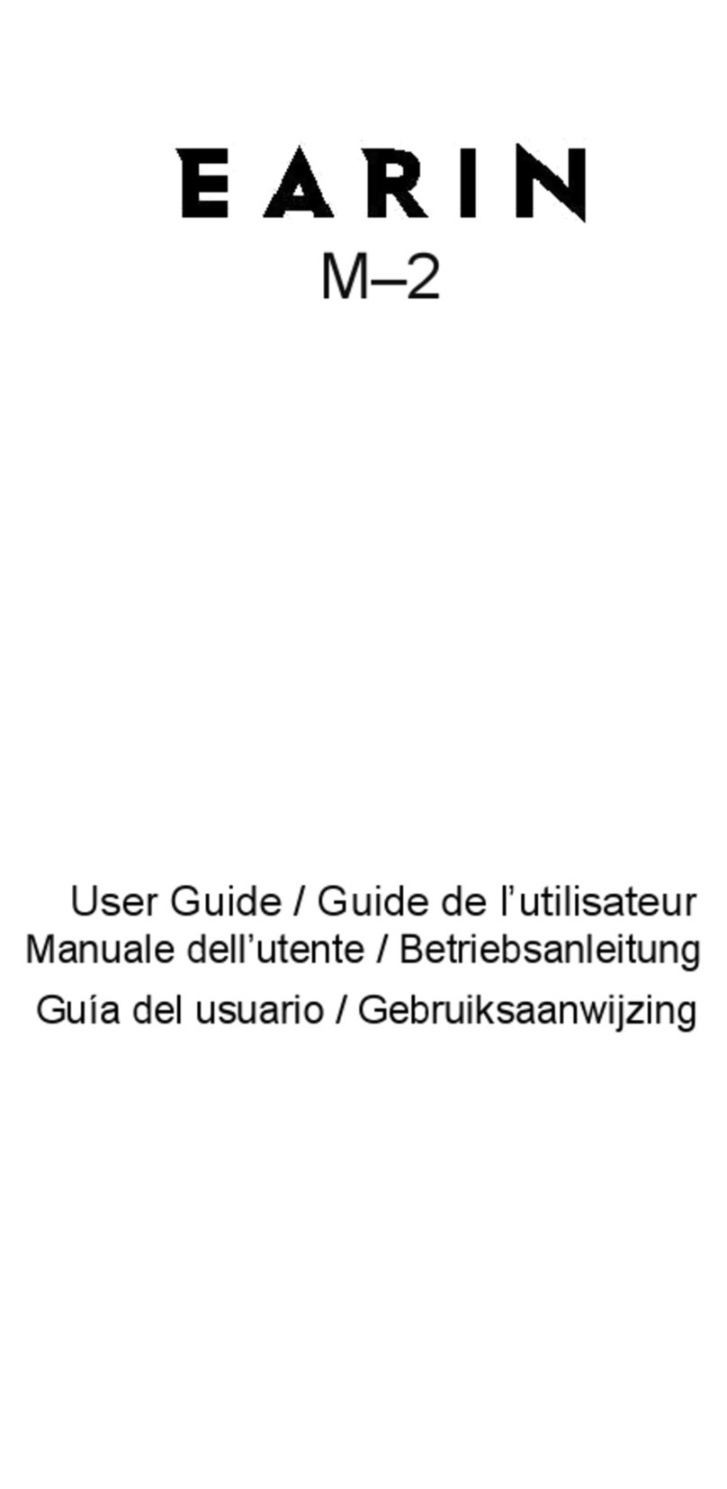 EARIN M-2 user guide