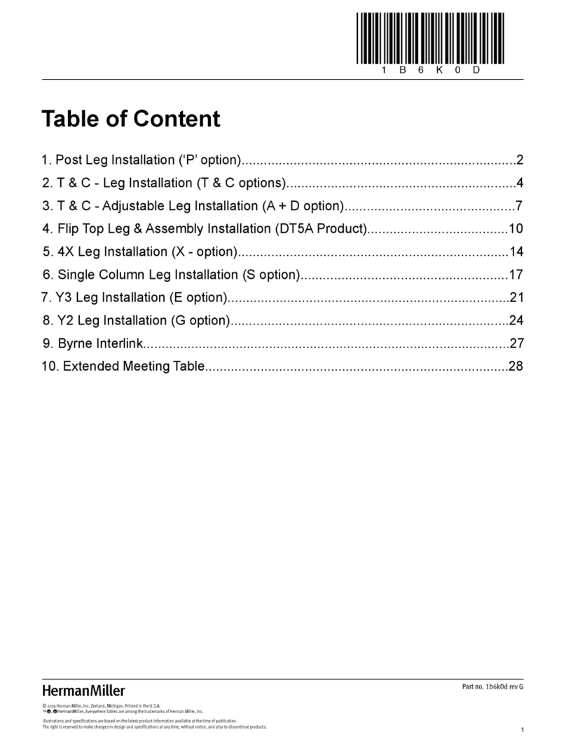 Herman Miller Everywhere Series User manual Herman Miller Everywhere Series User manual
