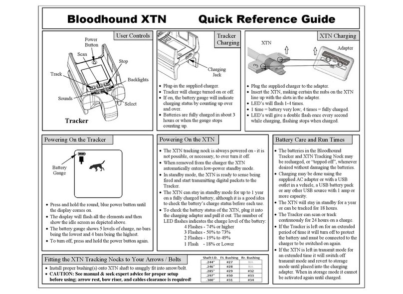 Kirsch BLOODHOUND XTN Quick reference guide