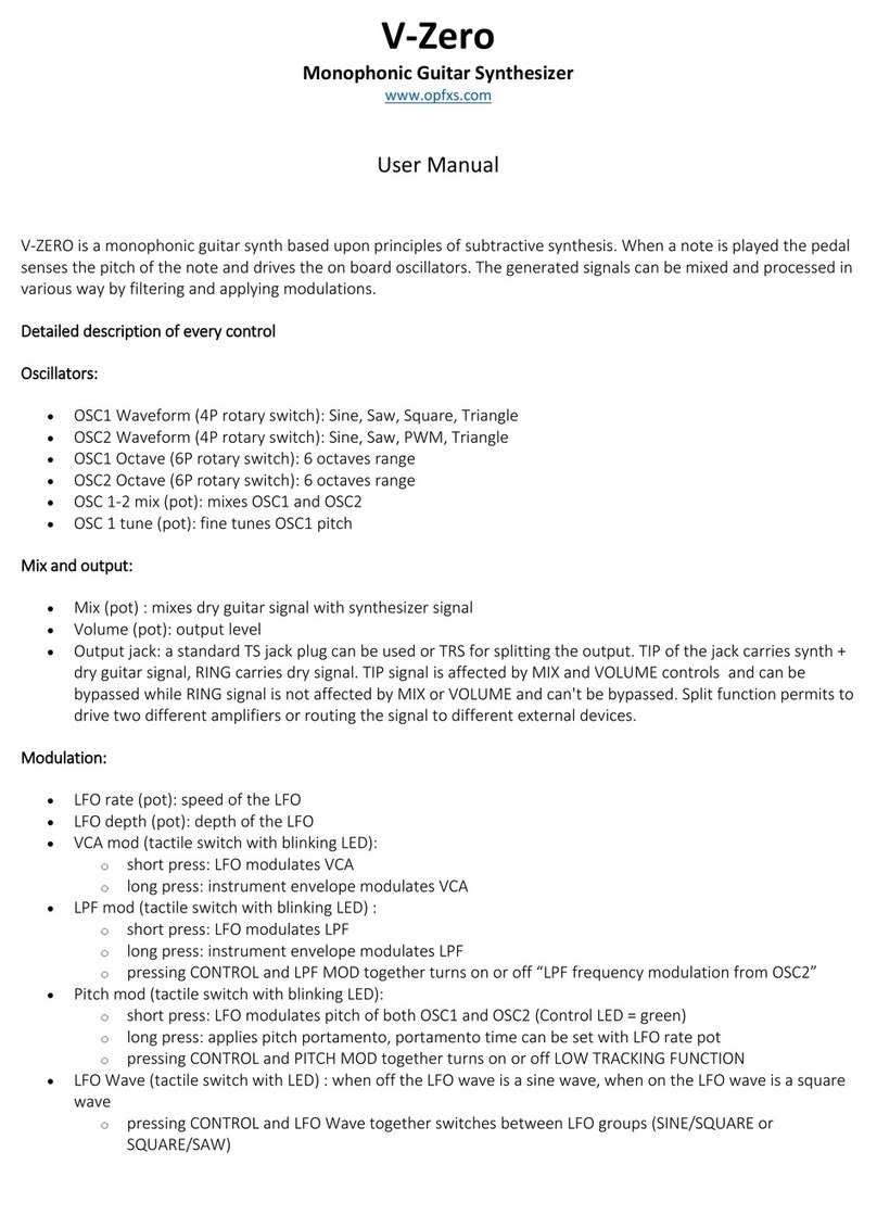 OPFXS V-Zero User manual