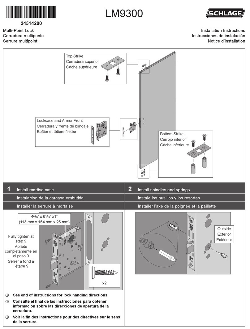 Schlage LM9300 installation instructions