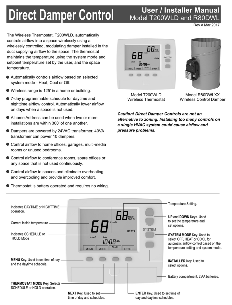 eControls T200WLD User& installer's manual