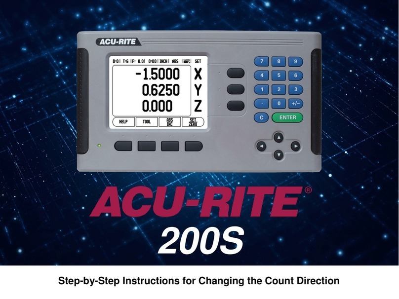 ACU-RITE 200S READOUTS User manual