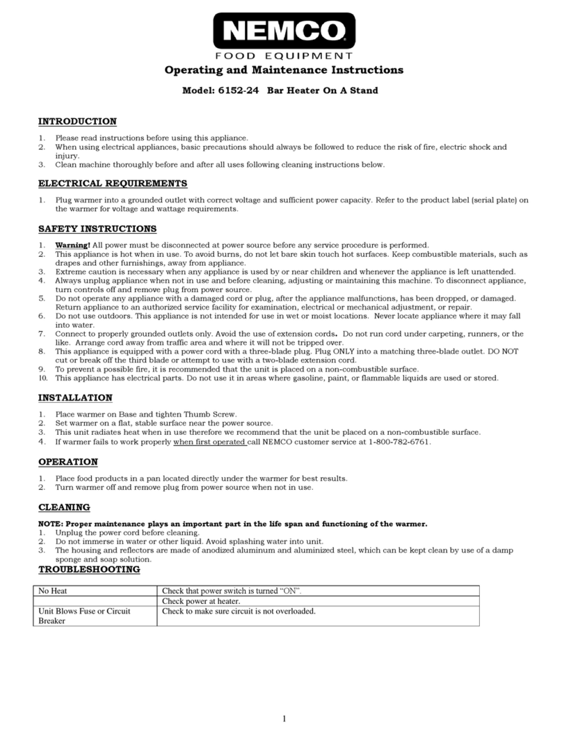 Nemco 6152-24 Operating and maintenance instructions