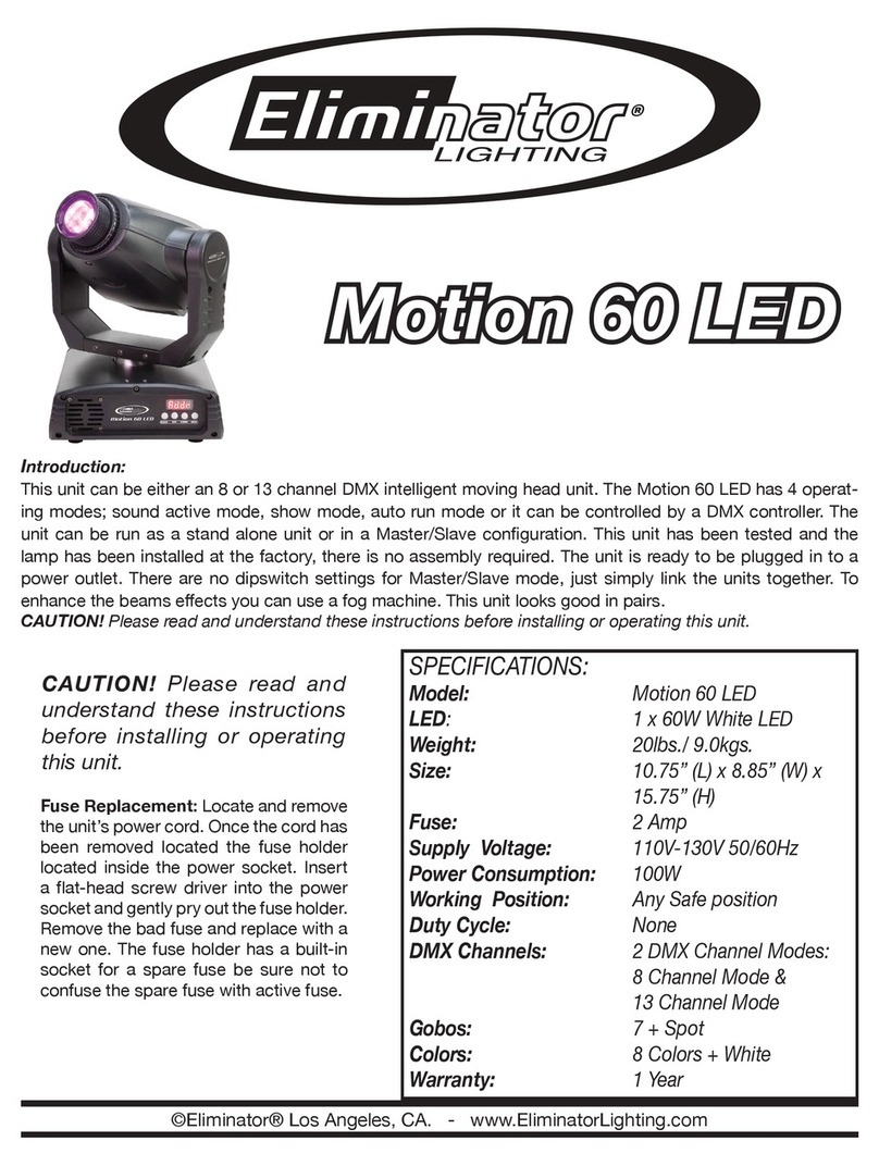 Eliminator Lighting Motion 60 LED user manual