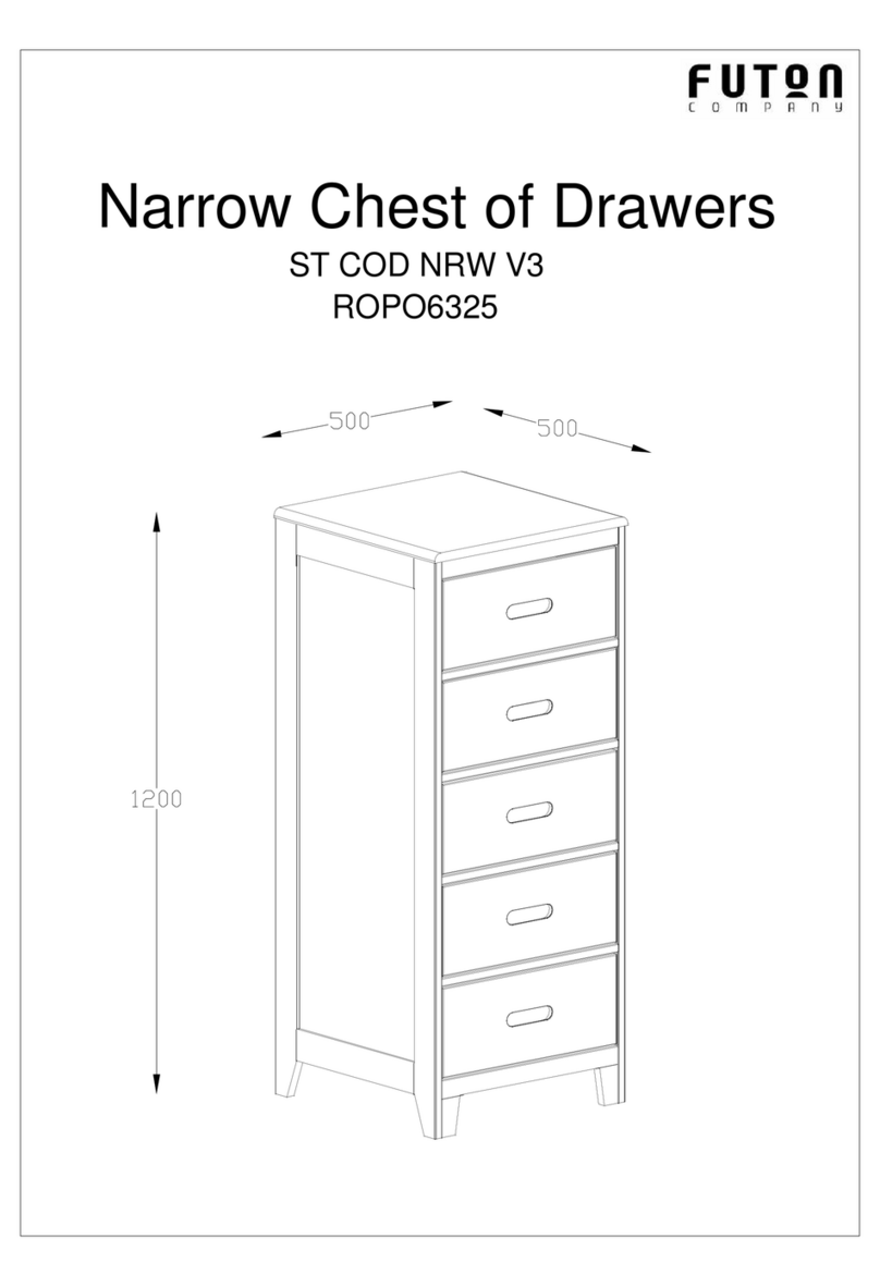 Futon Narrow Chest of Drawers ST COD NRW V3... User manual