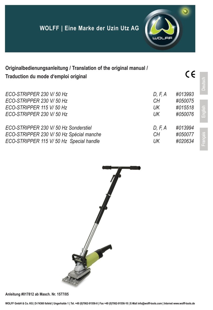 WOLFF ECO-STRIPPER 013993 Repair manual