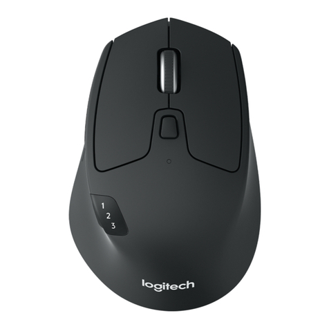 Logitech M720 Triathlon User manual