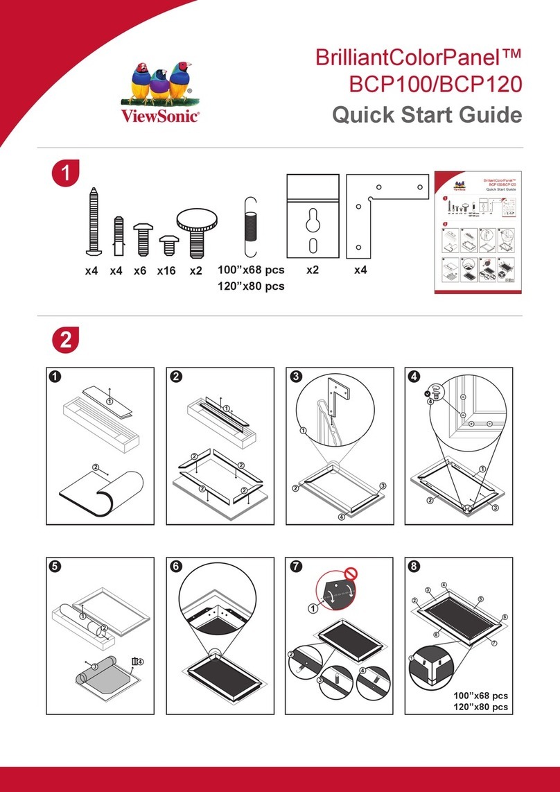 ViewSonic BrilliantColorPanel BCP100 quick start guide
