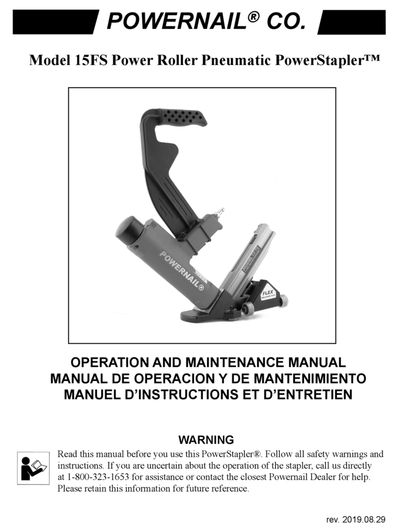 Powernail 15FS Operation and maintenance manual