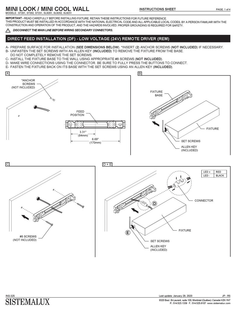 Sistemalux MINI LOOK instruction sheet