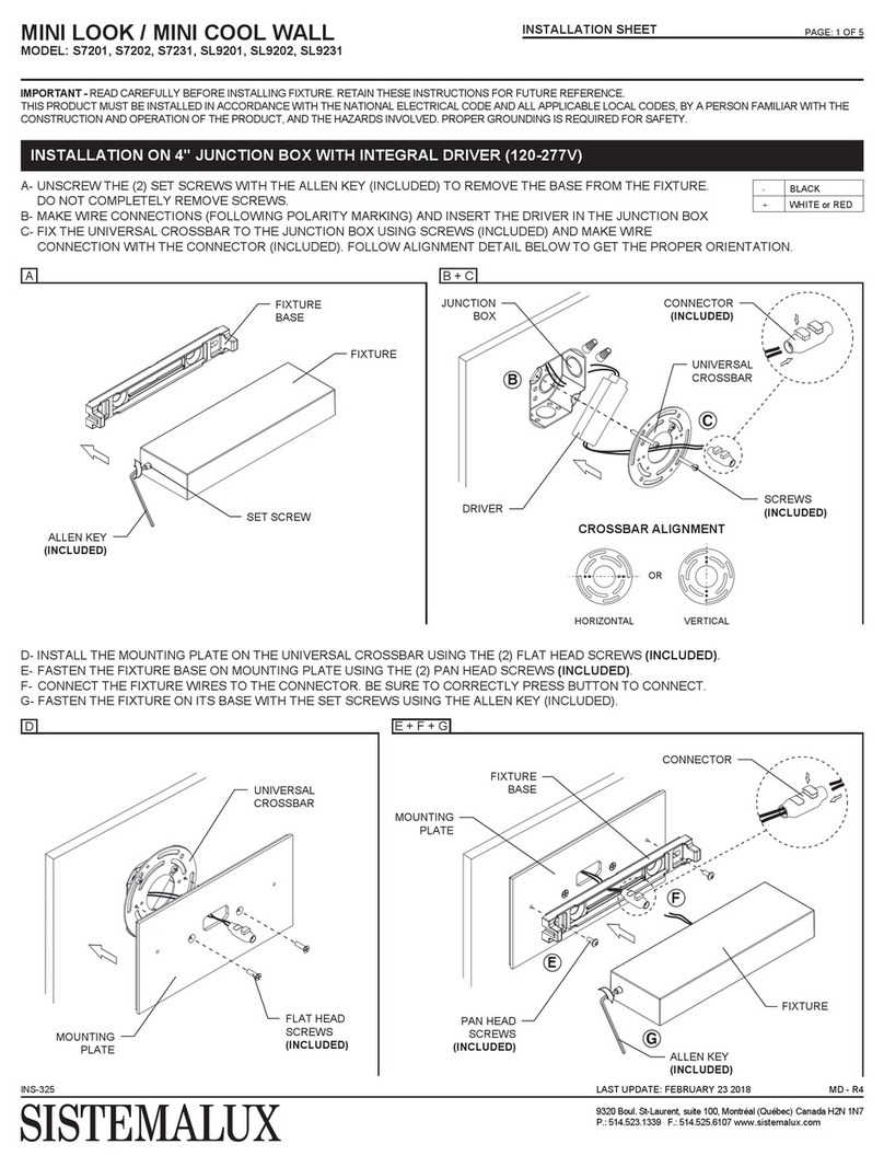 Sistemalux MINI LOOK Installation sheet