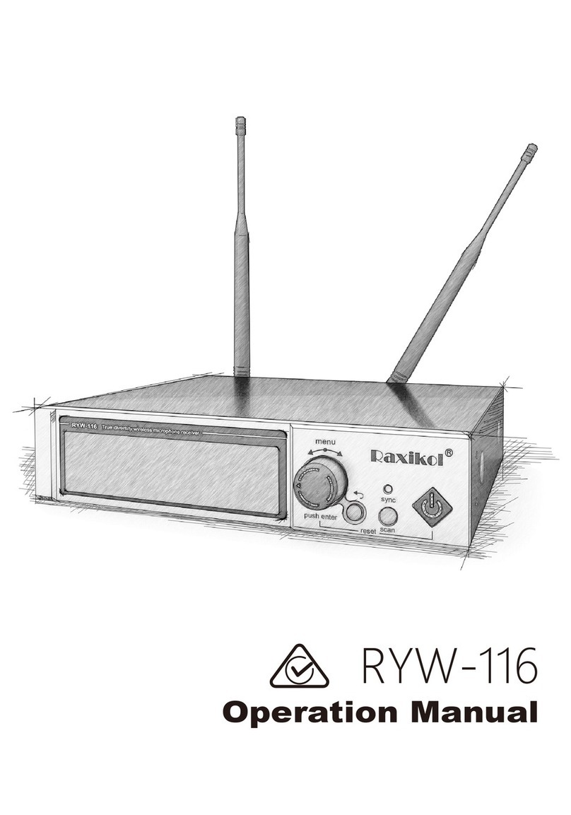 Raxikol RYW-116 Operation manual
