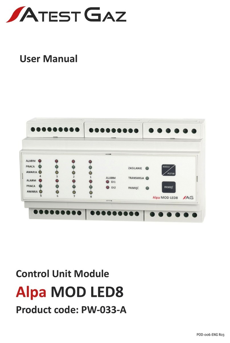 Atest Gaz Alpa MOD LED8 user manual