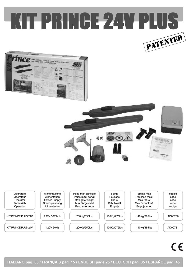 Elettra KIT PRINCE PLUS 24V manual