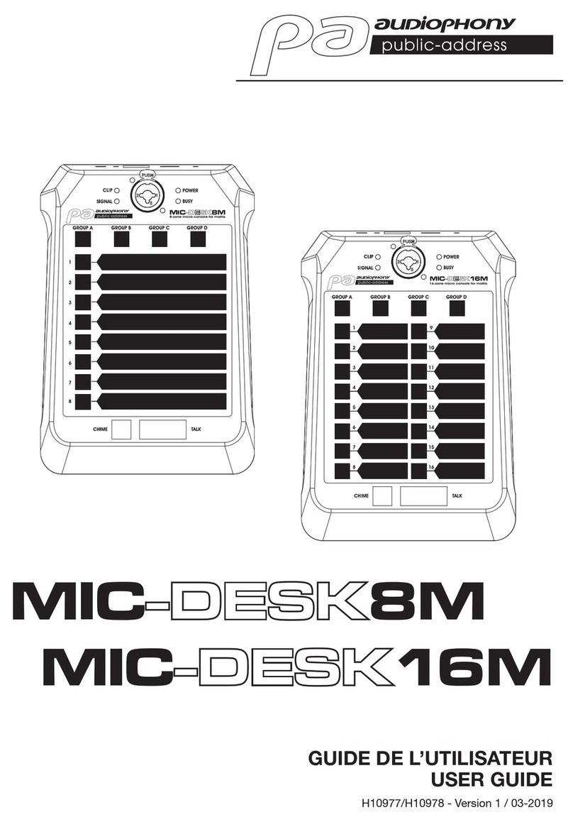 audiophony MIC-DESK8M user guide
