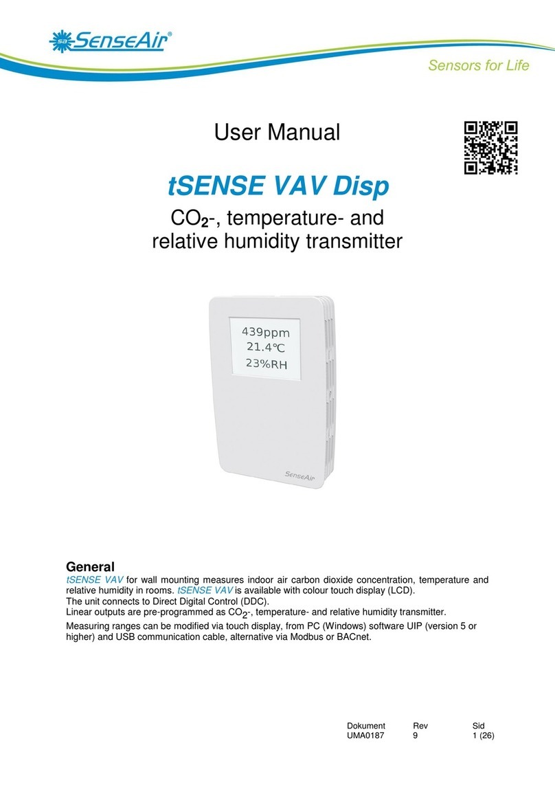 SenseAir tSENSE VAV Disp user manual
