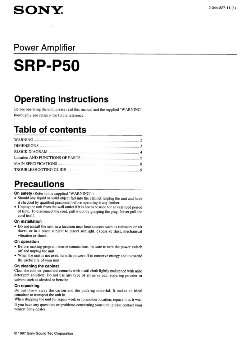 Sony SRP-P50 operating instructions