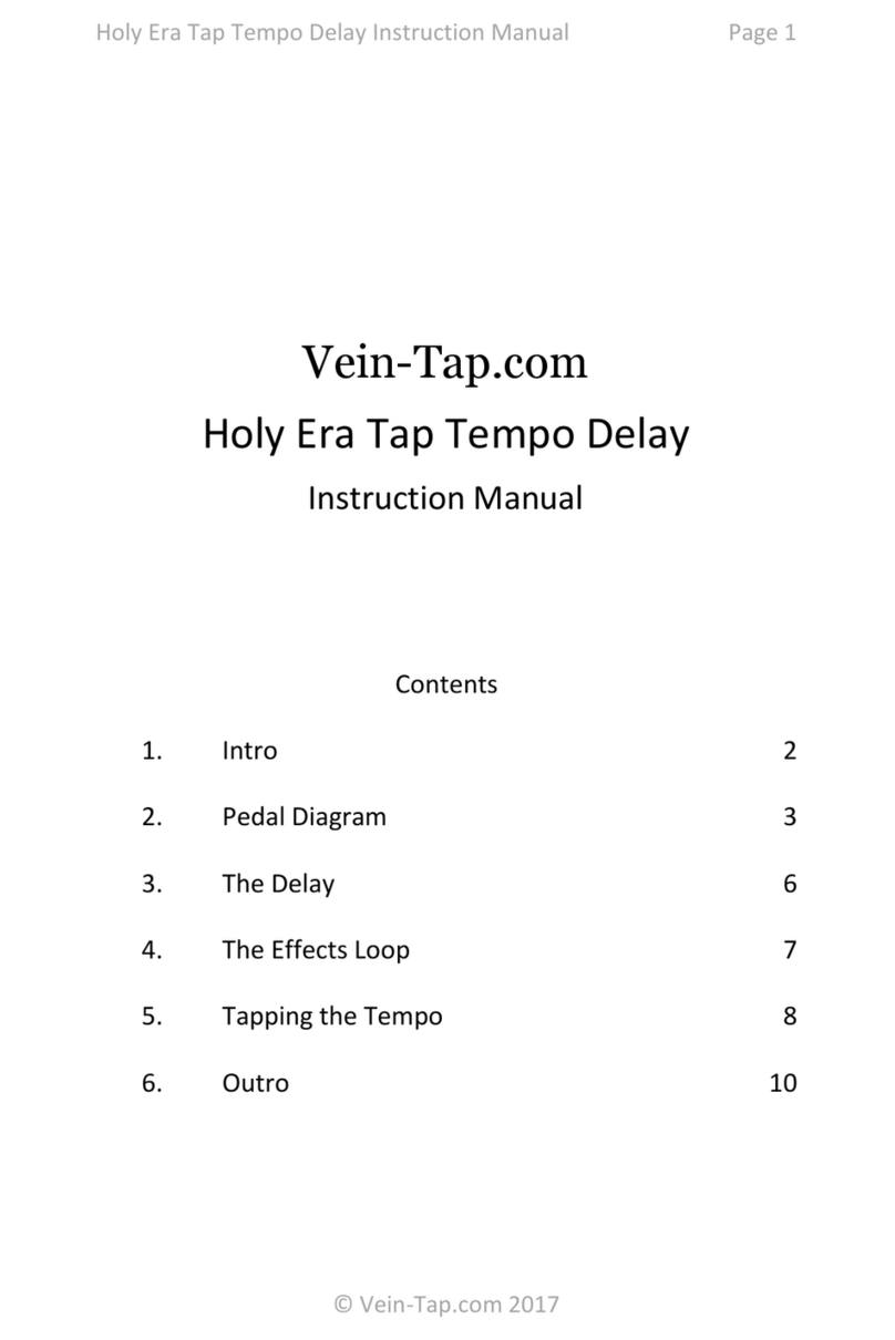 Vein-Tap Holy Era Tap Tempo Delay instruction manual