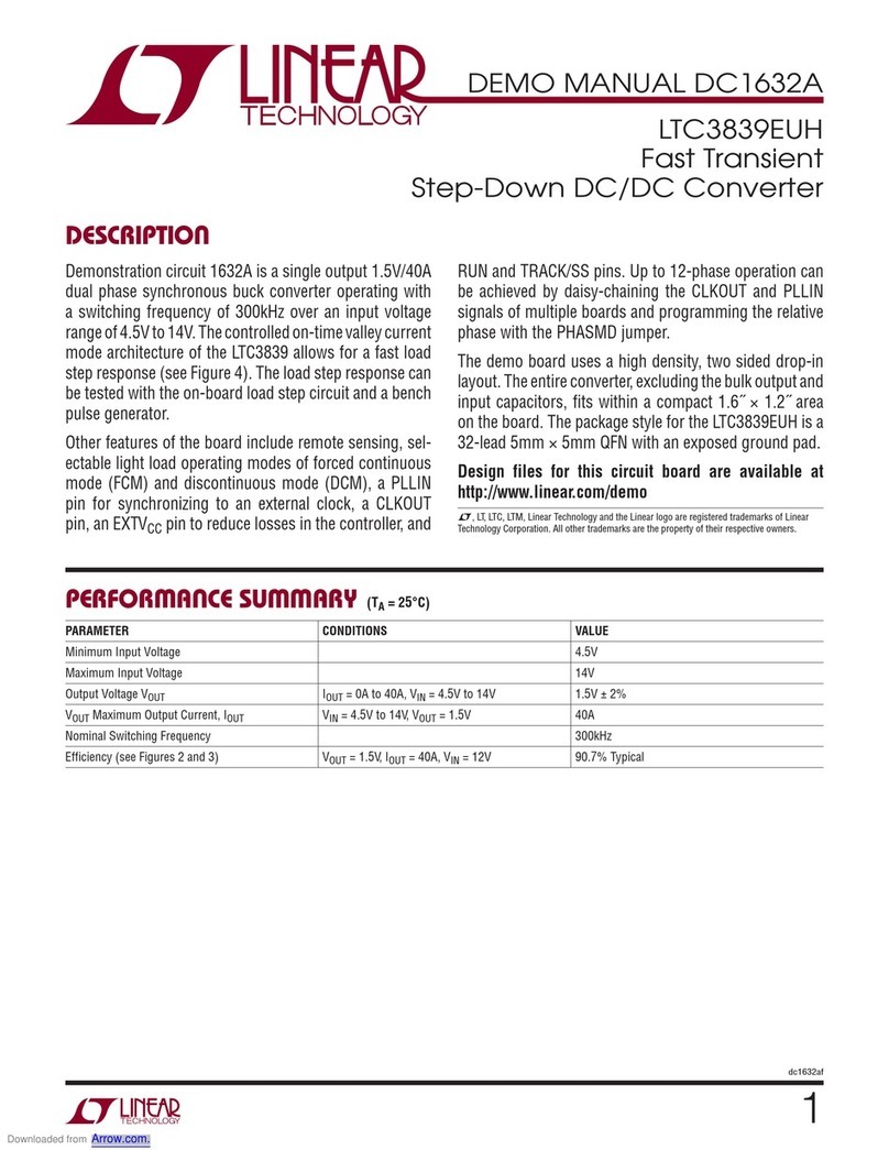 Linear Technology LTC3839EUH Quick setup guide