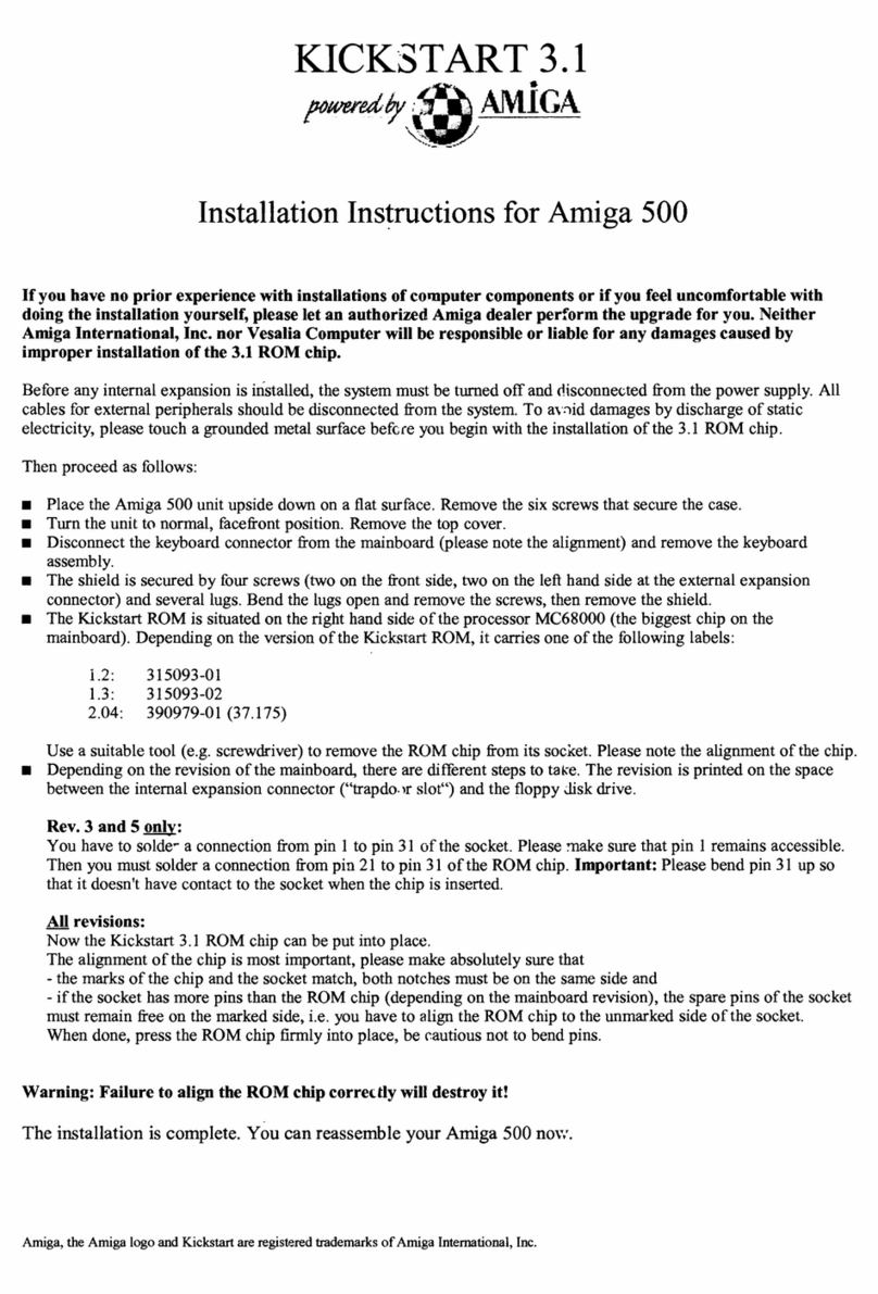 Amiga KICK3TART 3.1 installation instructions