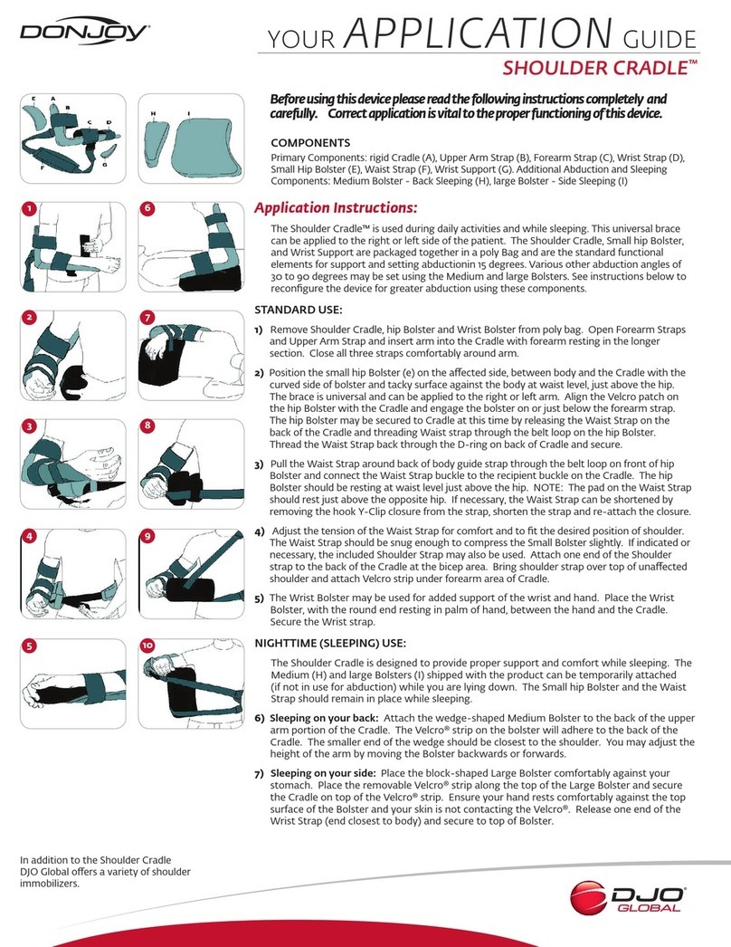Donjoy Shoulder Cradle User guide