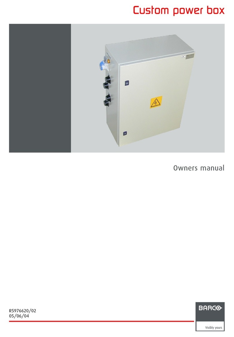 Barco Custom power box owner's manual