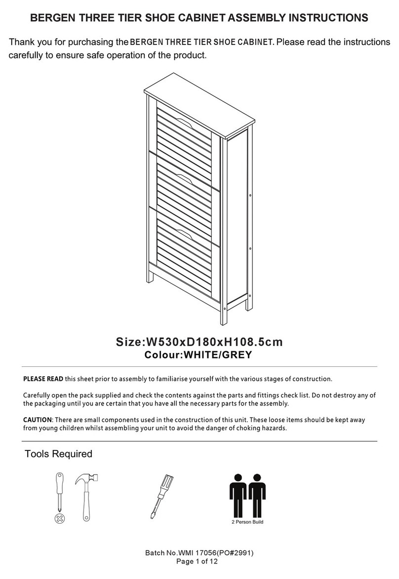GFW BERGEN THREE TIER SHOE CABINET User manual