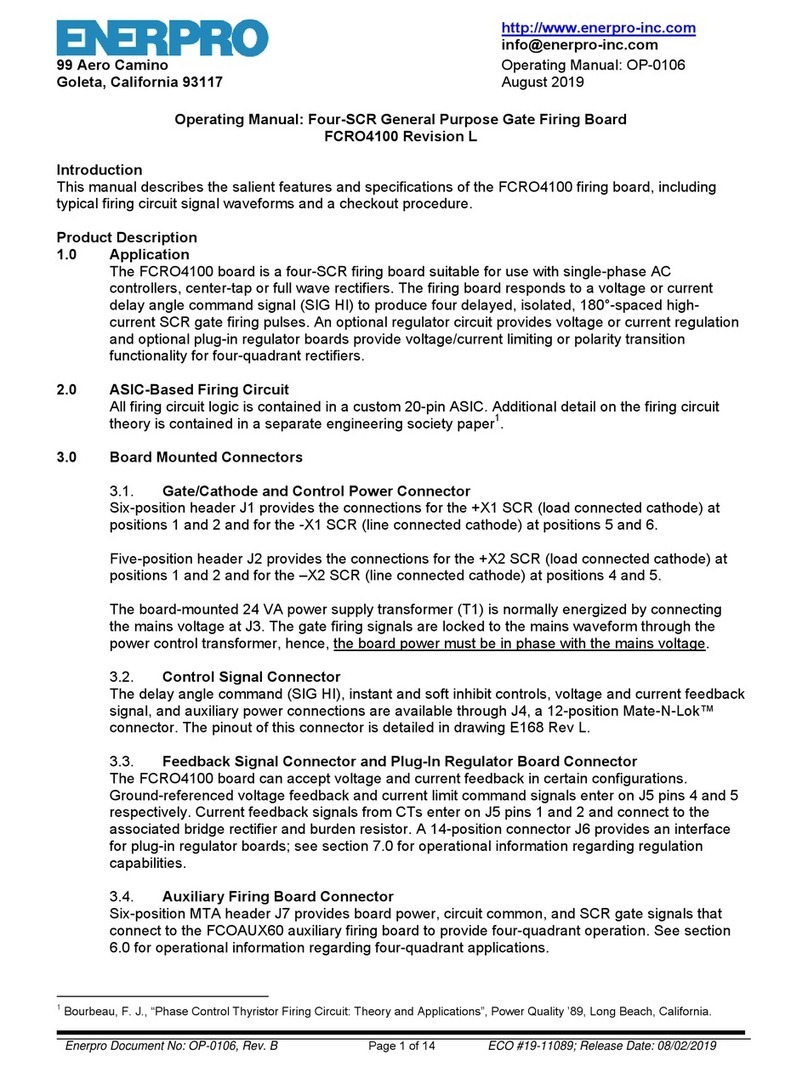 EnerPro FCRO4100 operating manual