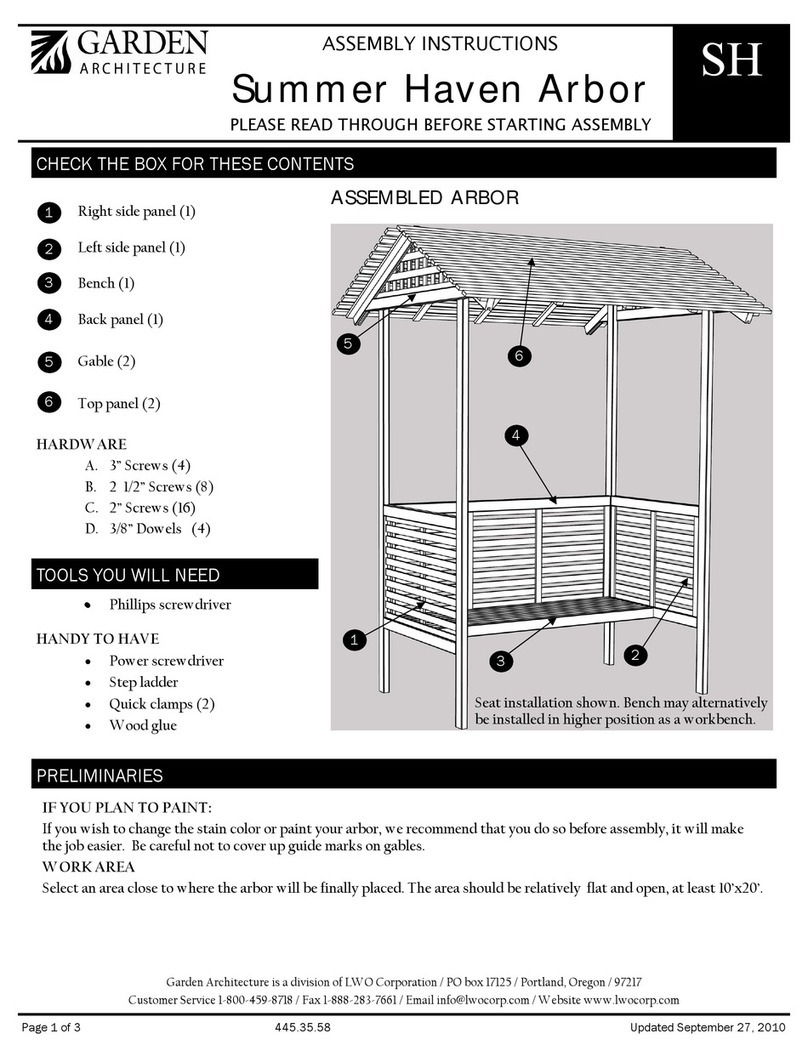 Garden Architecture Summer Haven Assembly instructions