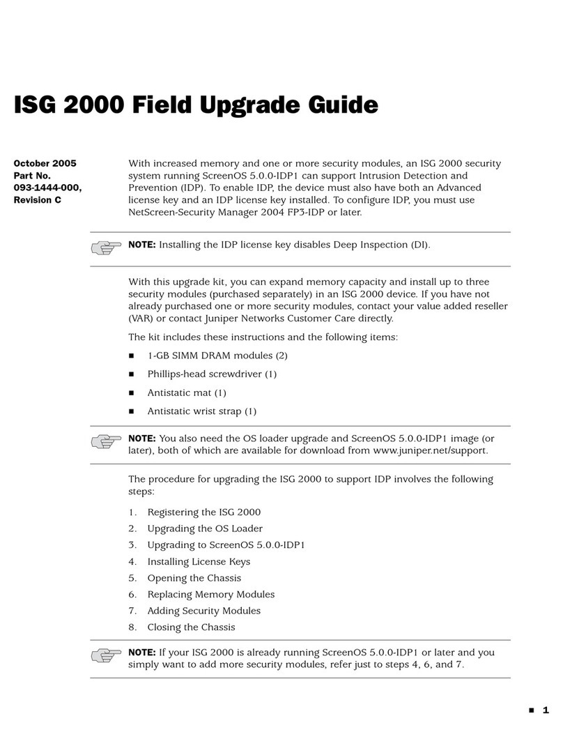 NetScreen Technologies ISG 2000 Field Upgrade Guide