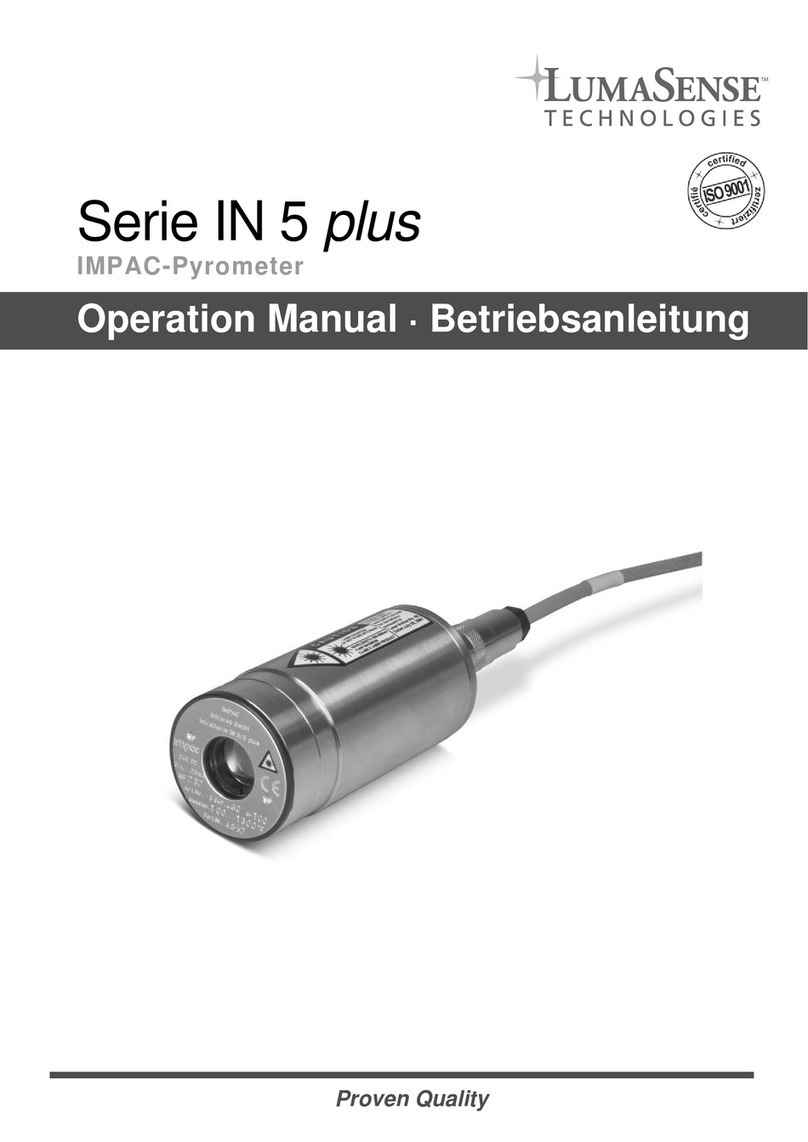 LumaSense technologies IN 5 plus Series Operation manual