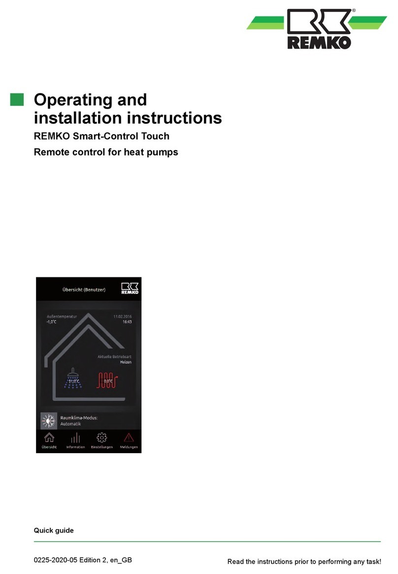 REMKO Smart Control Touch User manual