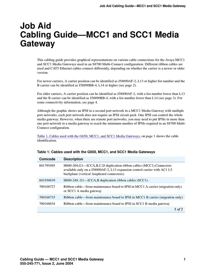 Avaya MCC1 User manual