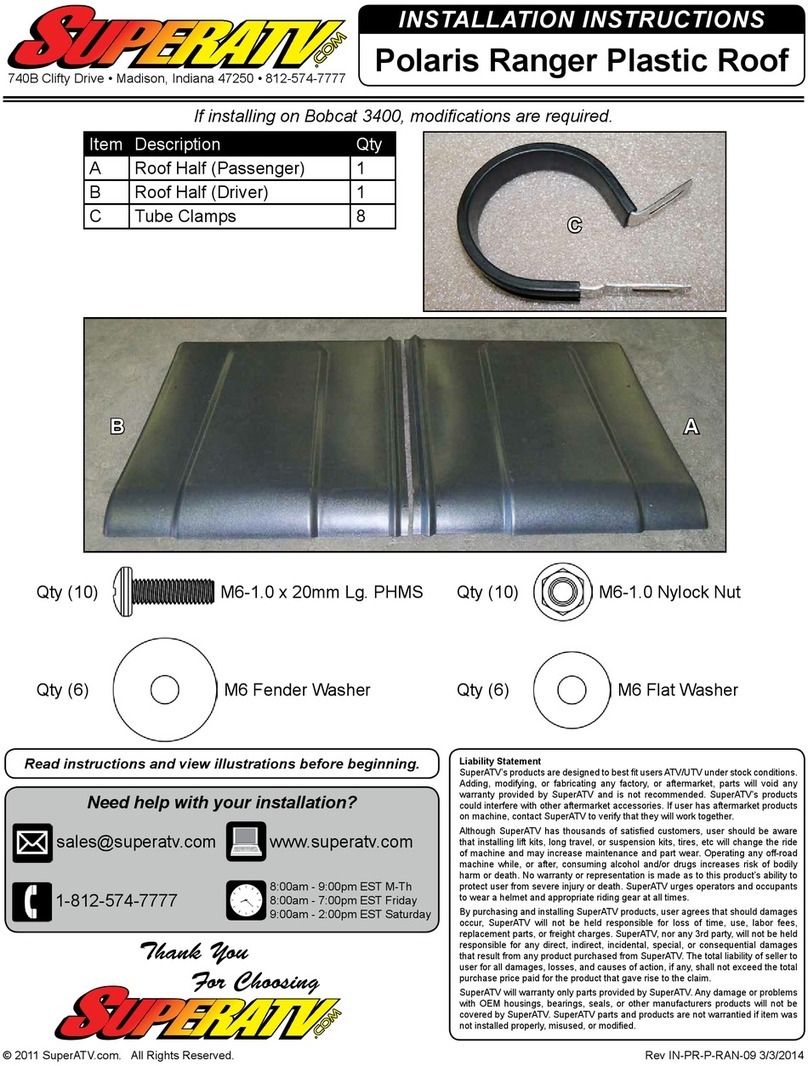 SuperATV PR-P-RAN-09 installation instructions SuperATV PR-P-RAN-09 installation instructions