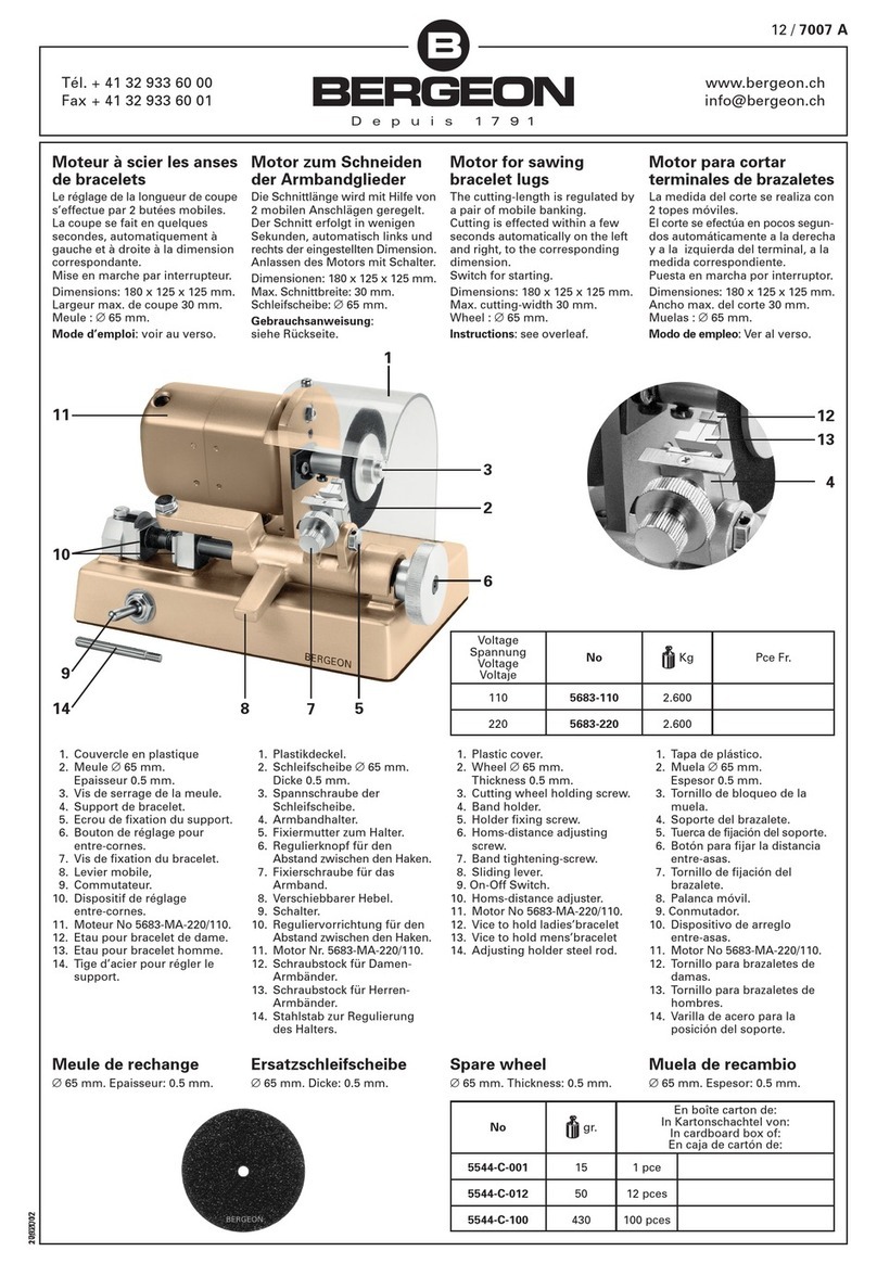 Bergeon 5683-110 quick start guide