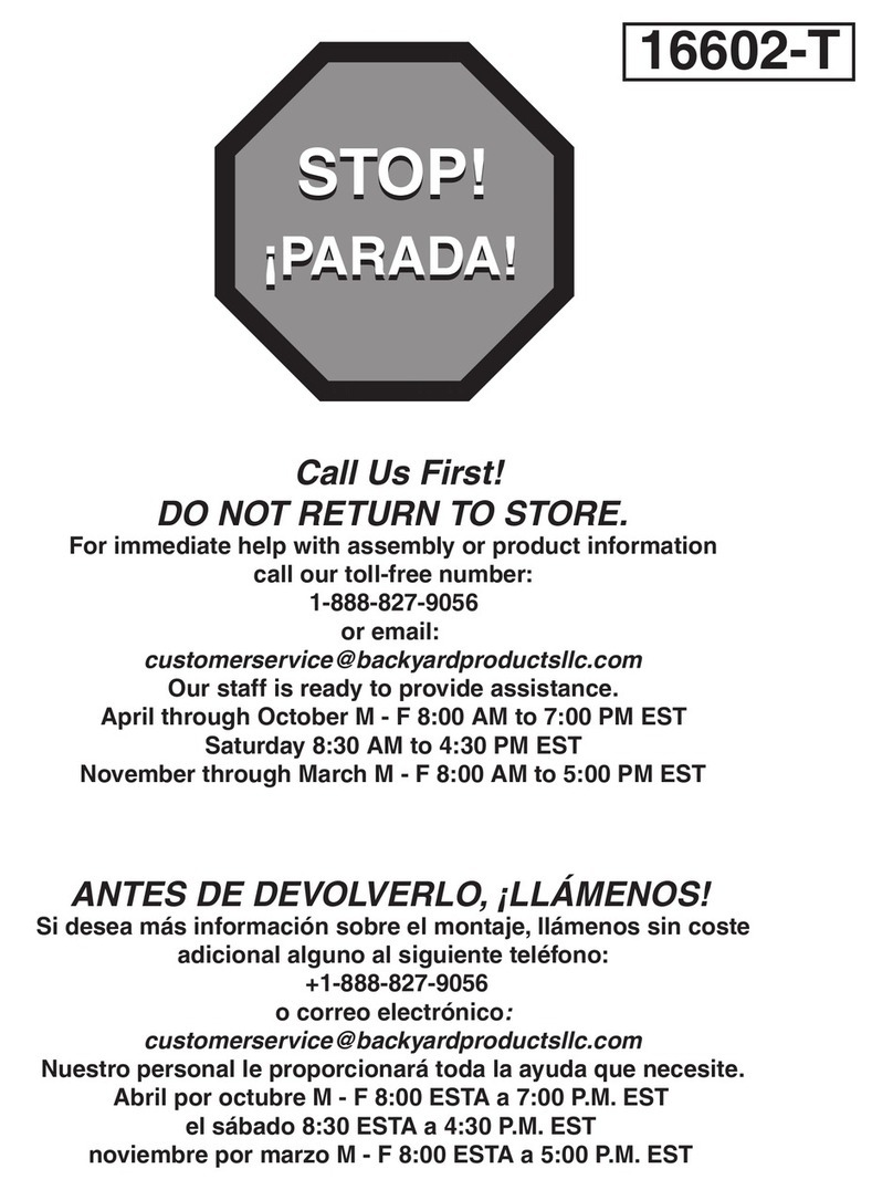 Backyard Discovery Premier Series Instruction Manual