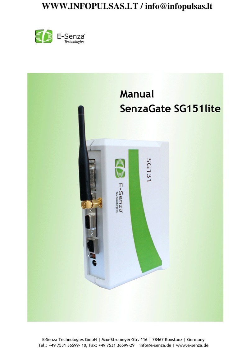 E-Senza SenzaGate SG151lite manual