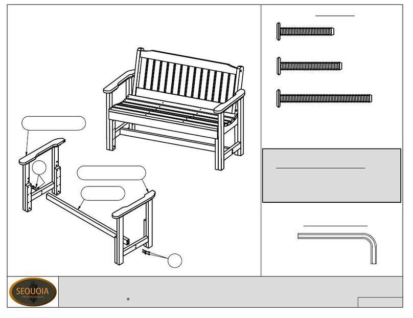 Sequoia Professional Exeter 4' Garden Bench User manual