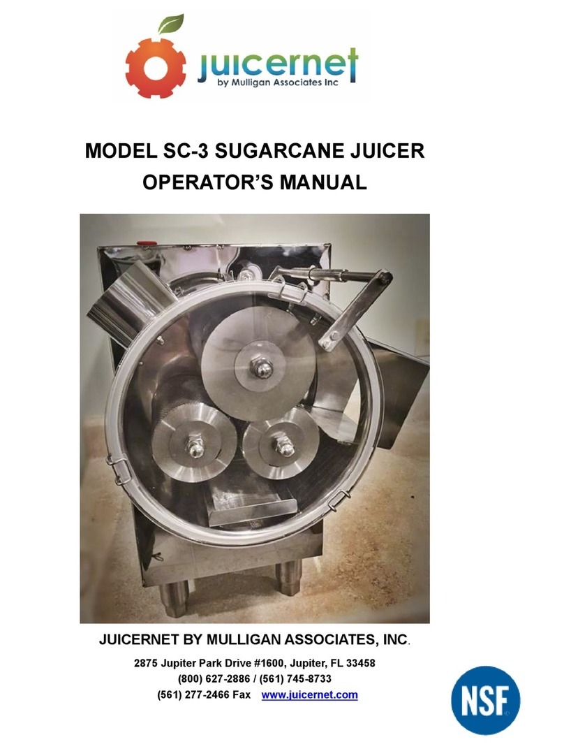 MULLIGAN ASSOCIATES JUICERNET SC-3 User manual