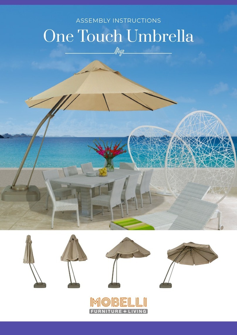 Mobelli One Touch Umbrella Assembly instructions Mobelli One Touch Umbrella Assembly instructions