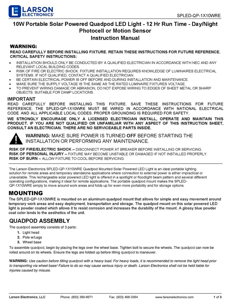 Larson Electronics SPLED-QP-1X10WRE User manual