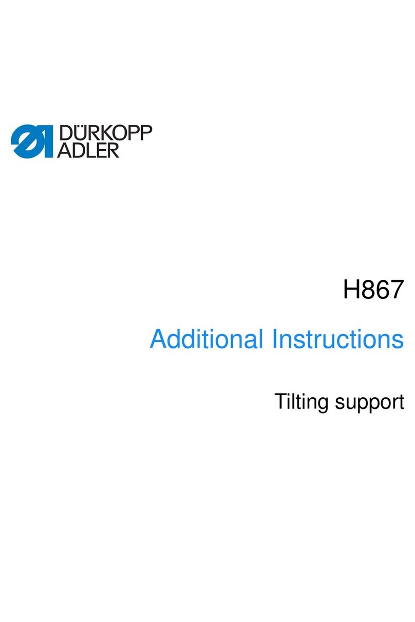 DURKOPP ADLER H867 Operating manual