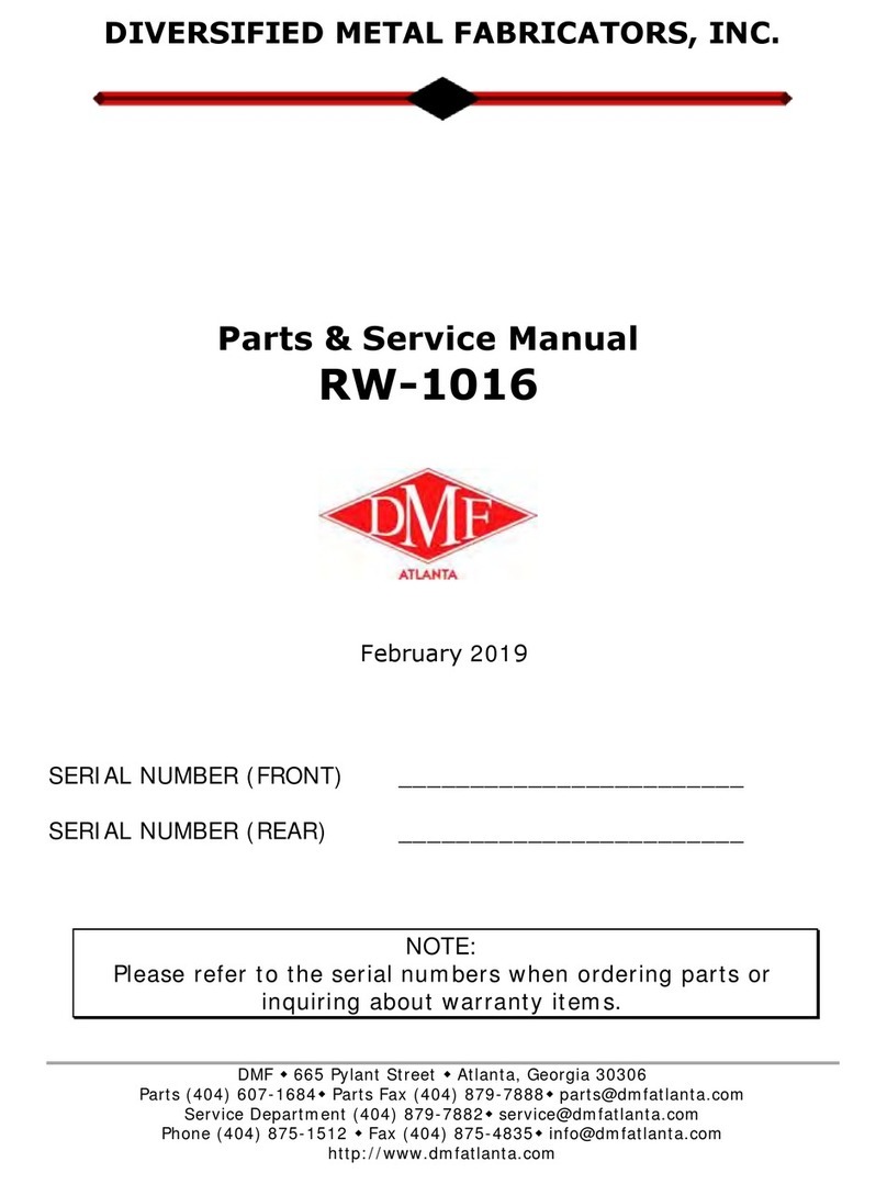 DMF RW-1016 Parts & service manual