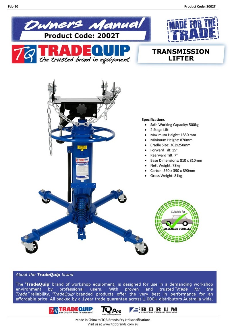 TradeQuip 2002T User manual