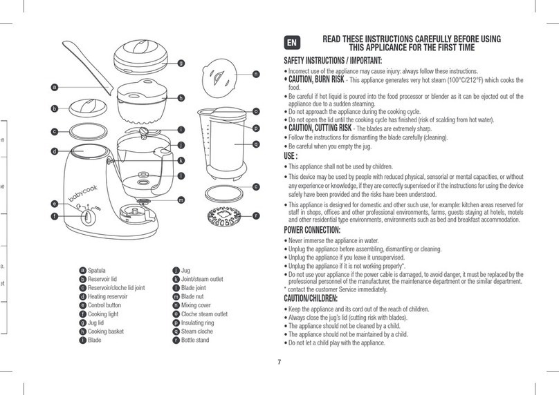 Beaba BABYCOOK Original instructions