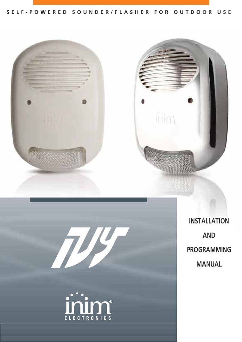 INIM IVY Series Installation and programming manual