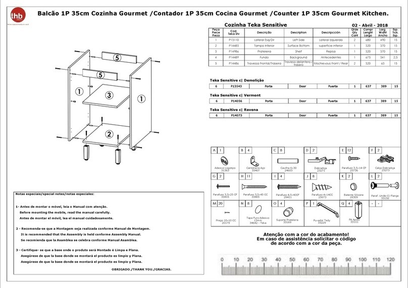 THB 1P 35cm Gourmet Assembly instructions THB 1P 35cm Gourmet Assembly instructions