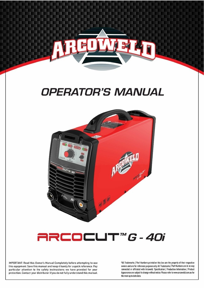 Arcoweld ArcoCut G-40i User manual Arcoweld ArcoCut G-40i User manual